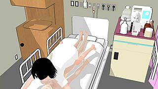 Asian Nurse Mia Plays Doctor with Anime Girl in Perverted Roleplay