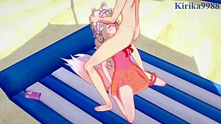Intense threesome with Maho, Karin, and Yuuki in 3D adult animated film