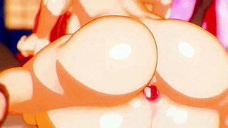 哇，御子神和雷电在狂野3D假阳具动作中！