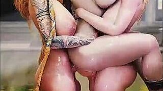 Sif compilation from God of War Ragnarok game scenes