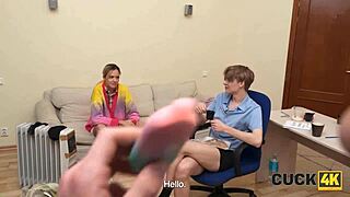 Cuck4k Drama Unfolds as Rough Action Tears Up Sofa. Small Tits Shiver Under Deep Penetration.