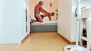 Young girl enjoys jet ski and beach fun before cumshot