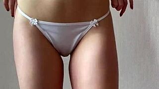 hey, watch me, an innocent redhead, strip down just for you in sexy lingerie.