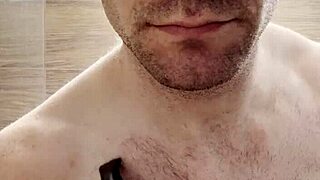 I Trim My Sweaty Hairy Armpits Chest and Arms After Gym for Photoshoot