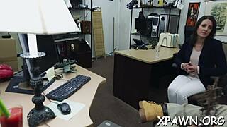 sexy harlot, umm, gets wild having sex in shop