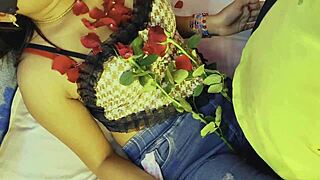 hot indian coed experiences her first college sex with dirty talk