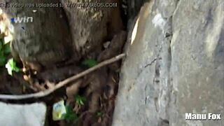 Pornstar exclaims while fucking on the street. Sucking big cock with huge tits and ass in public for cumshot!