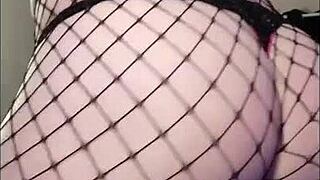 Fat Ass Shakes Sexy in Fishnets