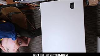 Hell yeah, hot pawg teen shoplifter Raven Reign bangs mall cop!