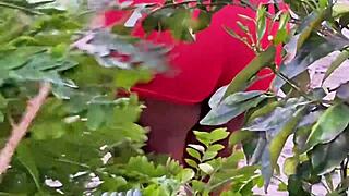 Evangelical Neighbor Caught Grabbing Fruits with Huge Cameltoe in Public Spot