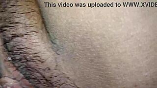 Teen rubs tight cameltoe pussy until creampie