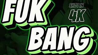 Hot sweaty brunette gets her big tits piped by a monster black cock in a wild titty fuck session.