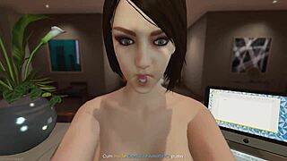 GTA V Porn - Getting Freaky with Executive Assistant in Blowjob and Handjob