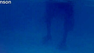 Melissa the Mermaid Shows Off Tattoos and Poolside Charm with Brown Eyes