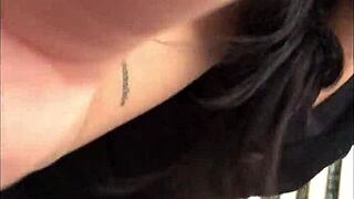 real homemade sex with a college student, her tattooed body and big ass getting pounded by a friend's monster cock in hardcore action