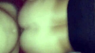 couldn't hold back, pulled off the condom to fuck brunette's ass raw