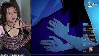 Exotiqfox, the Filipina teen, masturbates solo for livestream fans