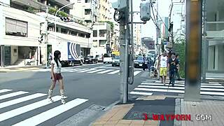 Wow! Tiny Asian Brunette Picked Up for Wild 3-Way Fucking!  