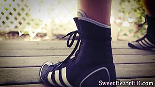 teen lesbian dives into cougar’s sweet spot for kicks