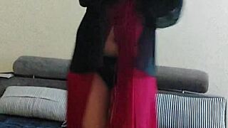 An Arab shemale captivates with a stunning dance performance.