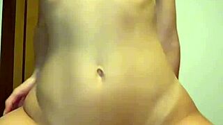 front view cowgirl with perfect tits rides in dorm room