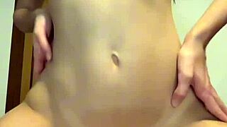 front view cowgirl with perfect tits rides in dorm room