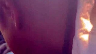 Can she handle that big dick in her mouth? Ebony babe takes cum in car with ease!