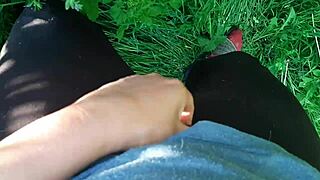 WE MASTURBATE with Neighbor on Street and CUM Together!