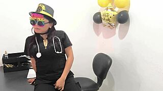 Hot Office Worker Teases With Anal Plug Play