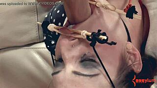 how does blowjob doll alisha adams handle rough face fucking in 3some?