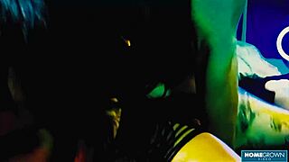 Wild babe tenshii tushii in a missionary scene with big natural tits and handjob after sucking cock