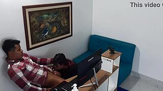 Horny Secretary Begs for Pussy Pounding Now!