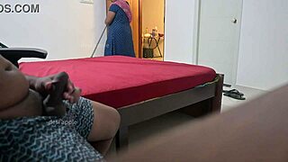 Maid gives owner slow teasing handjob