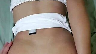 Hot slut dances in see-through skirt then sits her ass on young guy's cock