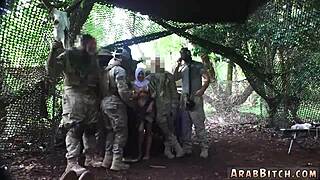 Lebanese Arabic FUCKED hard in military outdoor reality clip