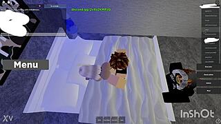 Public anal action in Roblox, bent over outdoors for thrill!