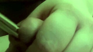 Crazy close-up with toothbrush and ruined double cumshots