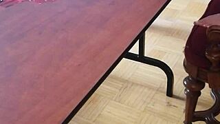 hey, watch her stomp cum right outta that cock