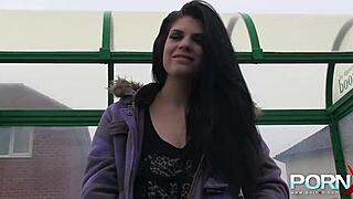 PornXN Picks Up Lucia Love for Public Pissing in Sexy Lingerie Outdoors