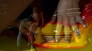 Blonde Gets Cunilingus and Deepthroat on Car Hood Before Cumshot