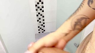 Jerking Off on Hotel Balcony, Cumming Twice in Bathroom! Insane Close-Up!
