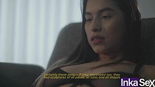 hey, watch this petite venezolana get bent over for study help!