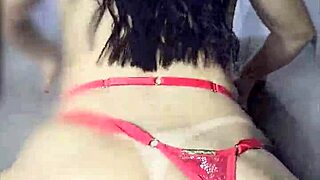 Reverse cowgirl ride ends with an amazing cum shot.