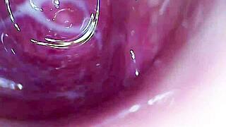 I feel the camera inside my creamy juicy pussy as I cum hard with dildo