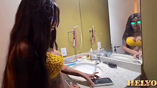 Maloqueira teen 18+ with tattoo pays debt with bareback in brazilian gay scene