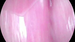 I feel the camera inside my creamy juicy pussy as I cum hard with dildo