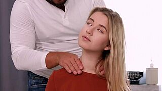 skinny blonde sam frost squirts in this intense scene