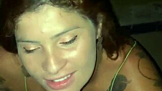 Naughty Redhead Sucks Husband's Cock At The Club Party