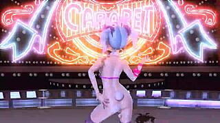 hatsune miku in nude bunny costume, full mod for project diva.