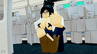 riding the metro with big tits bouncing